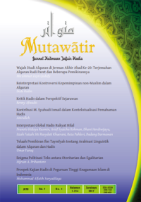 Image of Mutawatir: Jurnal Keilmuan Tafsir Hadis Volume 6 Nomor 1